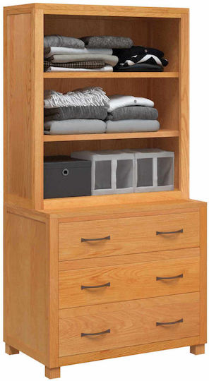 Büroaufbewahrungsschrank aus braunem Holz 80x50x160cm