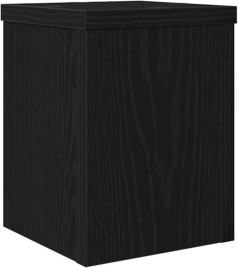 vidaXL Pot Stands Wooden Black 15cmx15cmx20cmcm. 2pcs