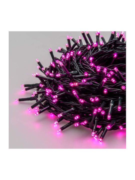 200 Λαμπάκια LED 20μ. Ροζ σε Σειρά