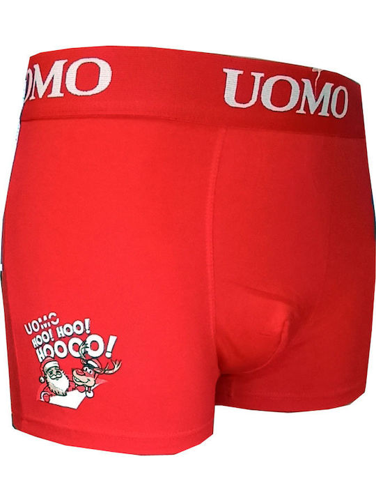 Men's Boxer Red with Patterns