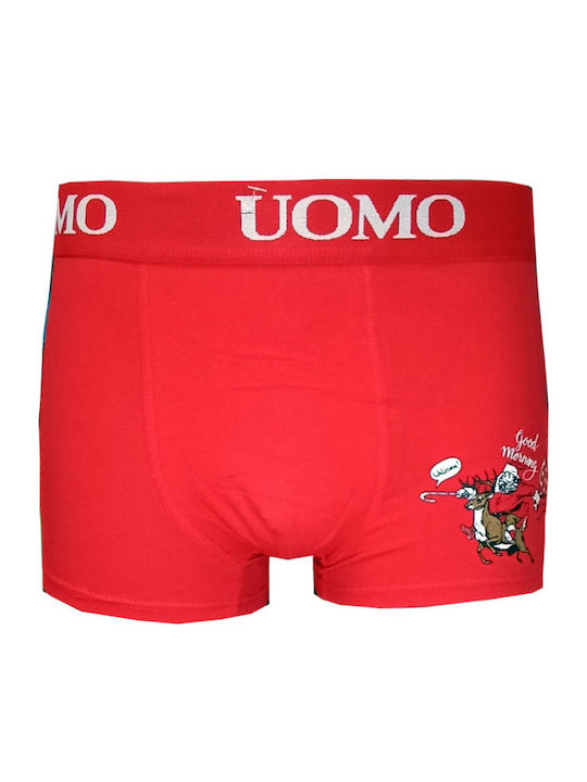 Men's Boxer Red with Patterns