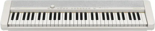 Casio Keyboard CT-S1 with 61 Dynamic Keys with Stand, Headphones and Music Stand White & Τροφοδοτικό