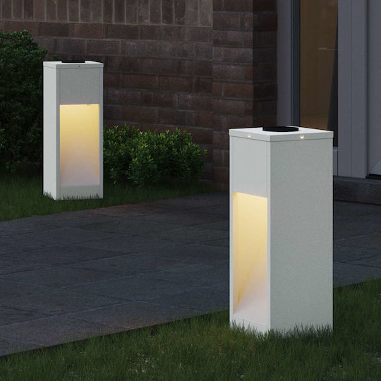 vidaXL Set of 2 Solar Lights Warm White with Photocell 18cmx18cmx50cmcm