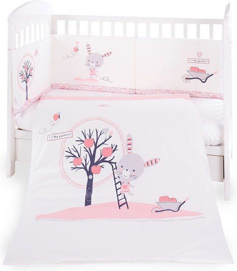 Kikka Boo Baby Crib Bedding Set Bunny 2pcs Pink