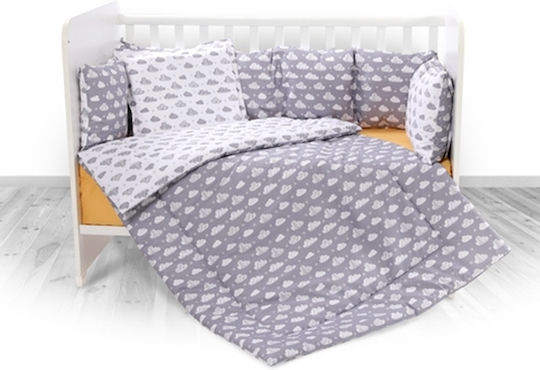 Lorelli Set Für Krippe Clouds Grey 5Stück