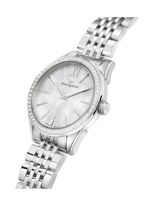 Philip Watch Women's Watch 28mm Battery with Silver Stainless Steel Bracelet