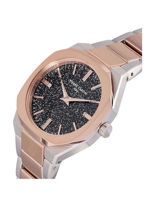 Pierre Cardin Γυναικείο Ρολόι 32mm Μπαταρίας με Ροζ Χρυσό Μεταλλικό Μπρασελέ