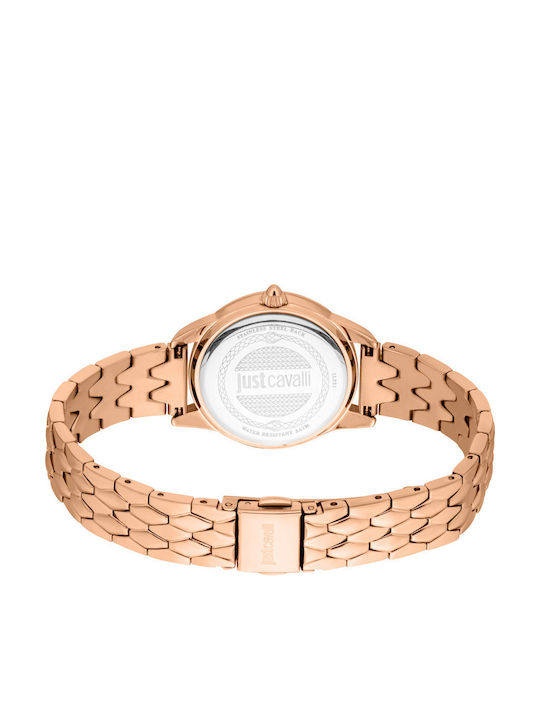 Just Cavalli Ceas de Damă cu Rose Gold Brățară Metalică