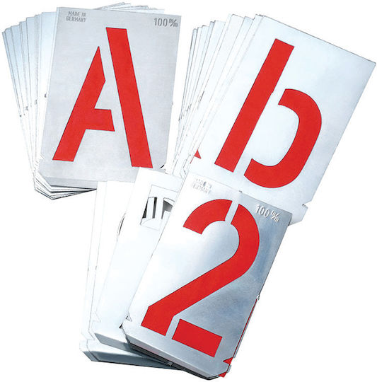 Letter Stencil Set A-Z 27 Pieces 60 Mm