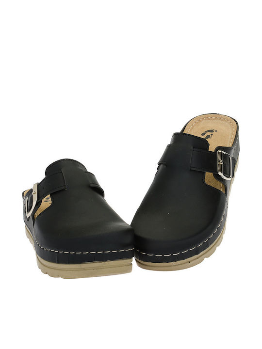 Comfort Way Shoes Γυναικεία Ανατομικά Σαμπό Μαύρα