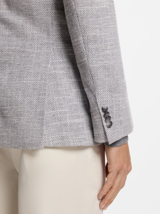 Summer Men’s Suit Jacket with Regular Fit Gray