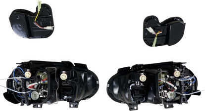 Front Lights Angel Eyes VW Golf IV R32 Chrome Without H7 Bulbs Set 2 Pieces