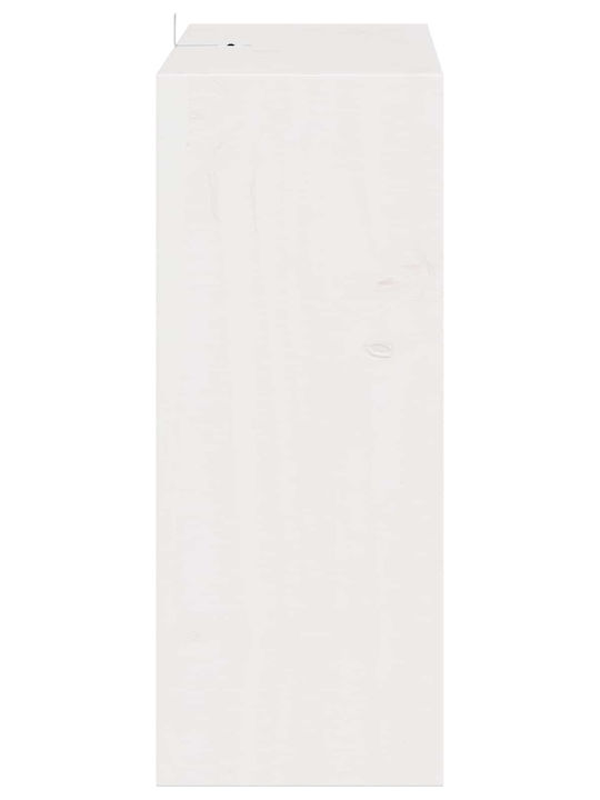 vidaXL Cu picioare Cămară de Băuturi Albă 62x25x62εκ.