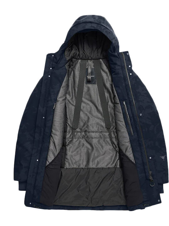 Geacă Parka De Iarnă Impermeabilă și Cu Protecție Împotriva Vântului Neagră