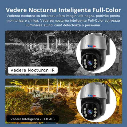 Cameră de Supraveghere Solară de Exterior 4G Cartelă SIM 5 MP 10x Zoom Full HD Cameră Dublă Panou Solar 10W IP66 Rezistentă la Apă + Card 64GB