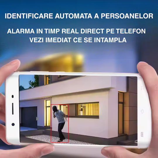 Cameră de Supraveghere Wireless Lentilă cu Zoom Optic 5x 3mp Ip66 Rezistentă la Apă și Praf Detectare Umană Inteligentă Comunicare Bidirecțională