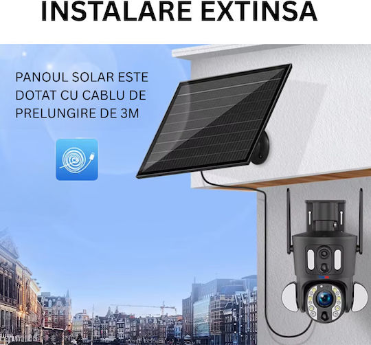 Wifi Surveillance Camera 6mp Resolution Solar Powered 20x Optical Zoom Human Detection Ip66
