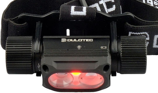 Dulotec Επαναφορτιζόμενος Φακός Κεφαλής LED IP44 με Μέγιστη Φωτεινότητα 1200lm