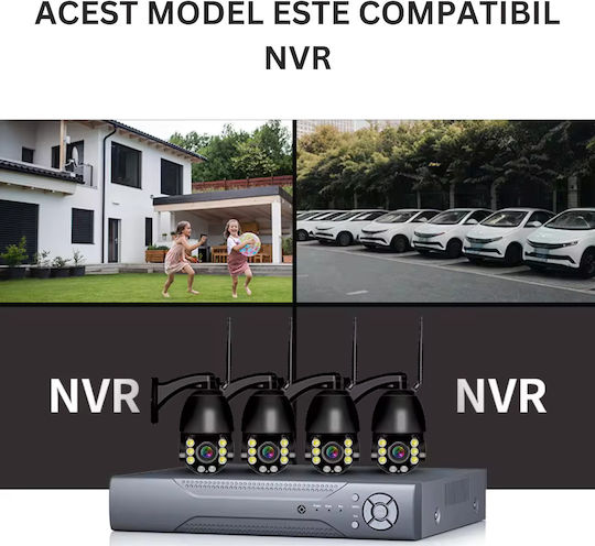 Cameră de Supraveghere Wifi 4K Ultra HD Zoom Optic 100x Rotire Controlată prin Aplicație Impermeabilă IP66