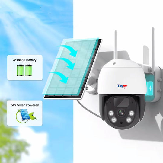 Sistem De Supraveghere Outdoor Cu 4 Camere 360 Wireless Profesional Încărcare Solară 4 Canale Hd 4mp Wireless Monitor Lcd Ir 30m