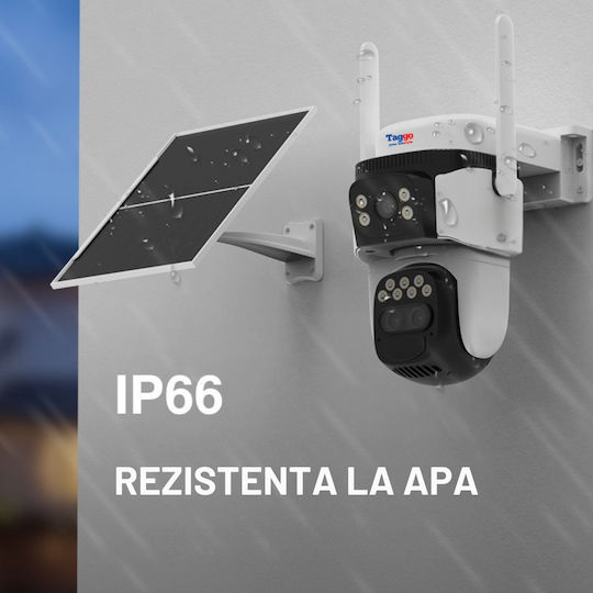 Cameră de Supraveghere cu Panou Solar 4G Detecție Umană 360° PTZ Lentilă Dublă Zoom 10x Rezistentă la Apă