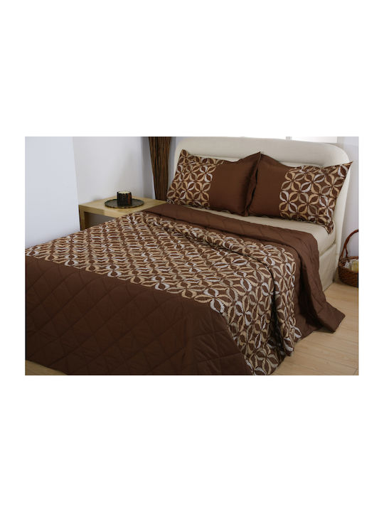 Carven Paris Σετ Σεντόνια Μονά 170x270εκ. Σοκολά (4τμχ)