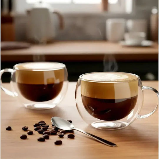 Vilde Set of Cups Espresso Glass Transparent 280ml 2pcs