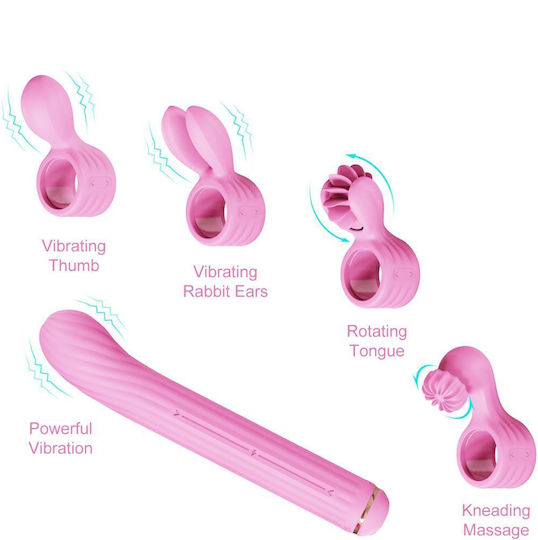 Otouch Toys Κλειτοριδικός Δονητής με Απομακρυσμένο Έλεγχο 20cm Ροζ