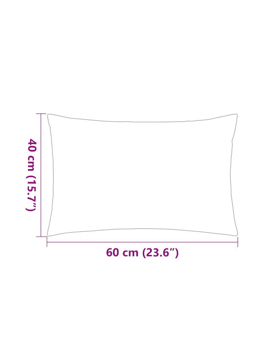 vidaXL Възглавница за диван от 100% памук Сива 40x60см