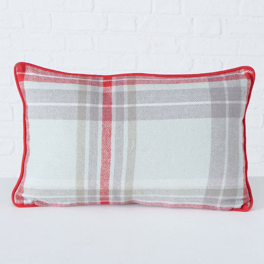 MSA Sofa Cushion from 100% Cotton Gray Red 20x30cm