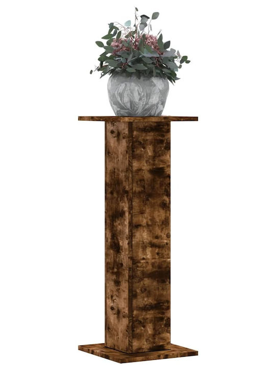 vidaXL Wooden Plant Pot Brown with Stand 30x30x80cm Set of 2