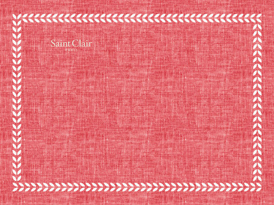 Saint Clair 3007 Σουπλά Υφασμάτινο Κόκκινο 45x33cm 4τμχ