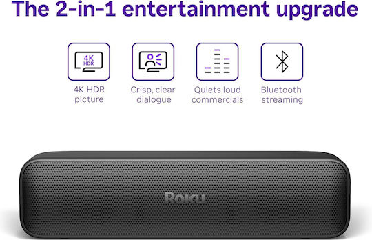 Roku TV Box Streambar SE 2-in-1 9104R 4K UHD USB 2.0