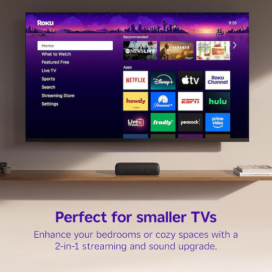 Roku TV Box Streambar SE 2-in-1 9104R 4K UHD USB 2.0