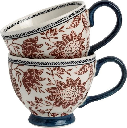 Laura Ashley Κούπα Κεραμική Πολύχρωμη 2τμχ