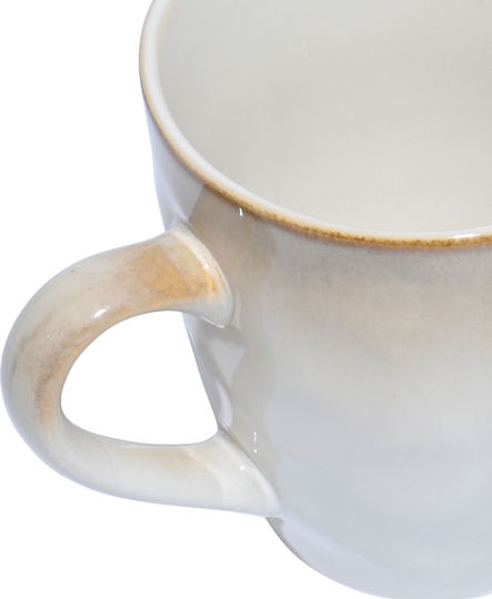 Estia Vignette Stoneware Cană Ceramică Albă 400ml