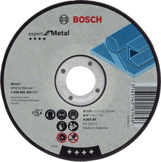 Bosch A 30 S BF Δίσκος Κοπής Μετάλλου 125mm 5τμχ