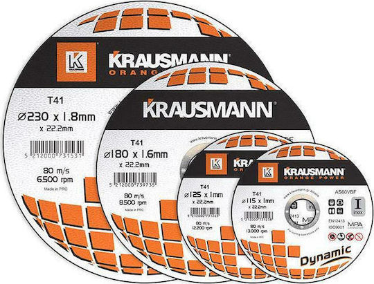 Krausmann Cutting Disc Metal Hole Diameter 125mm 5pcs