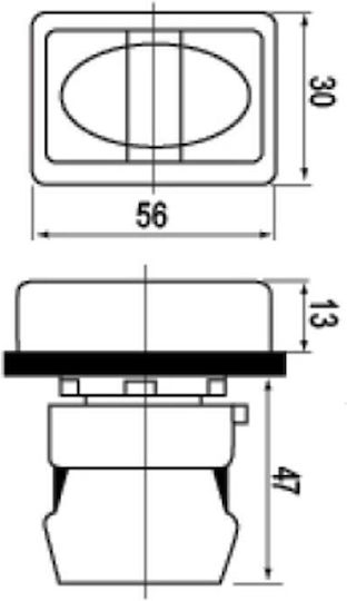 On-Off switch Pushbutton with Lighting White 1pcs