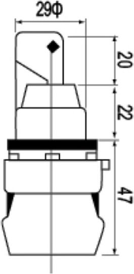 Cntd On-Off switch Key Switch Φ22 R2SNK RNY/CNTD 1pcs