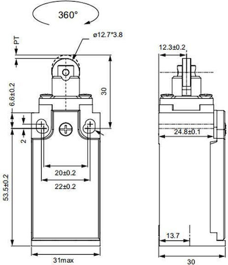 Cntd On-Off switch Limit 1pcs