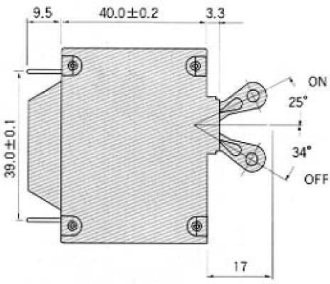 DCP31PR DRK On-Off switch Toggle 1pcs