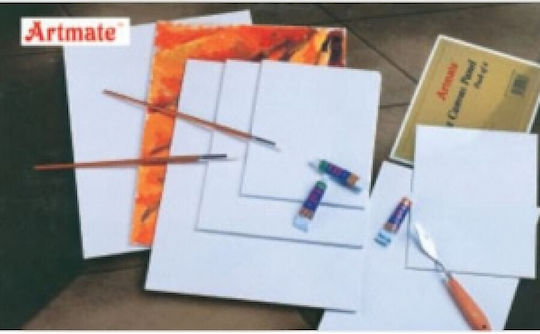 Artmate Καμβάς Καρτολίνο Λευκός Τετράγωνος 10x10εκ. 280gr/m² 4τμχ
