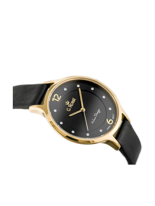 G.Rossi Women's Watch with Gold Leather Strap