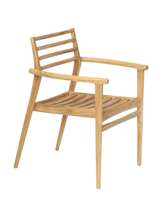 Outdoor Chair Wooden Moosen Natural 2 Pieces 59x60x78cm