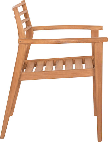 Scaun De Exterior Din Lemn Moosen Natural 2 Bucăți 59x60x78 Cm