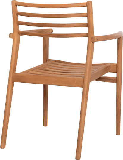 Scaun De Exterior Din Lemn Moosen Natural 2 Bucăți 59x60x78 Cm