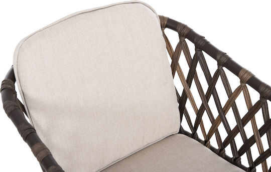 Outdoor Armchair Aluminum Bolly CAFE-BEZ with Cushion 4pcs 45x25x86cm