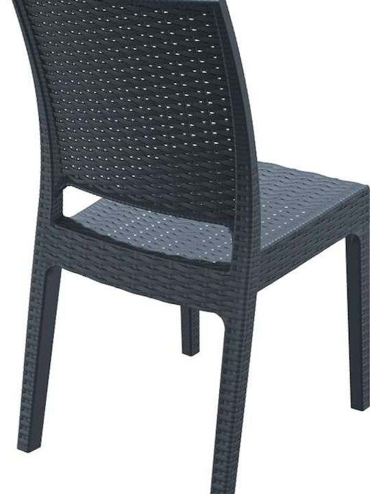 Outdoor Chair Polypropylene Florida Dark Grey 45x52x87cm