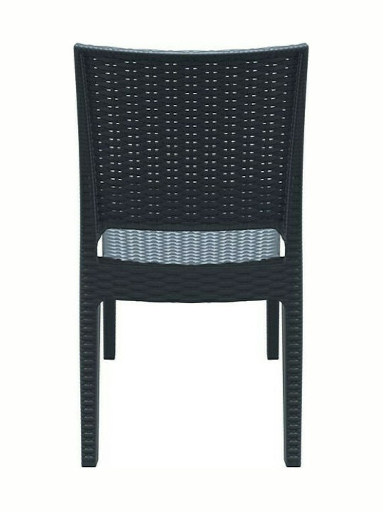 Outdoor Chair Polypropylene Florida Dark Grey 45x52x87cm